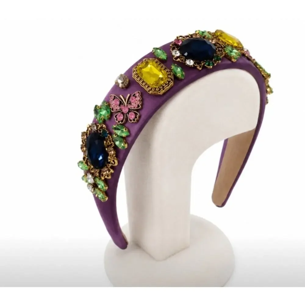 Purple Gemstone Headband New